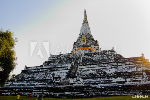 Bild på White temple or Phu Khao Thong in Thai located at Ayutthaya province Thailand